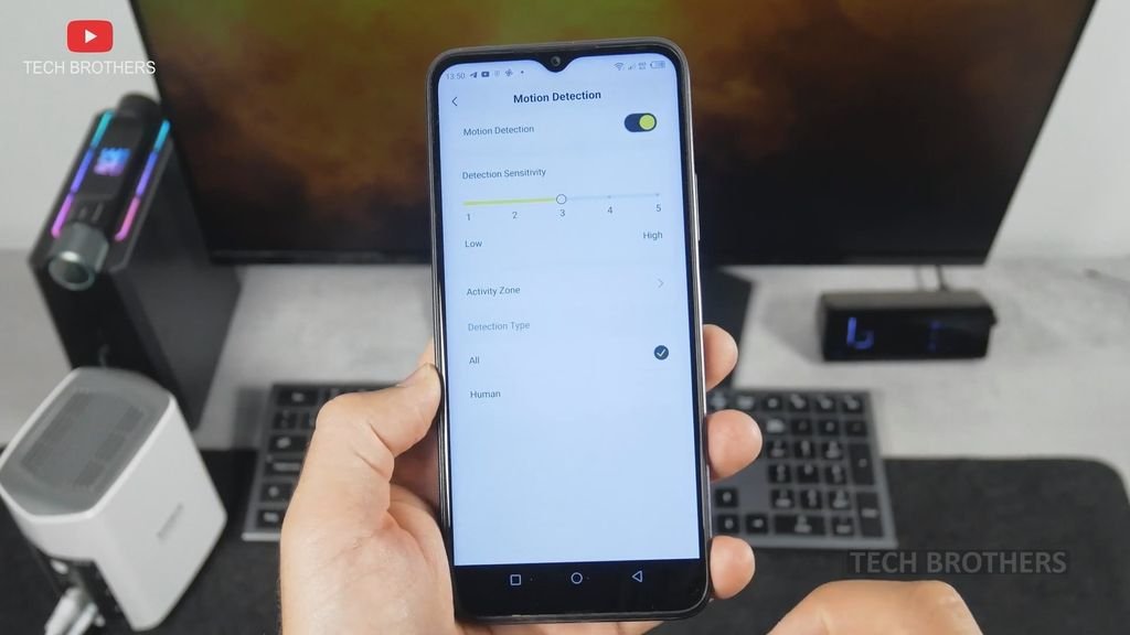 Motion Detection in Baseus Security app