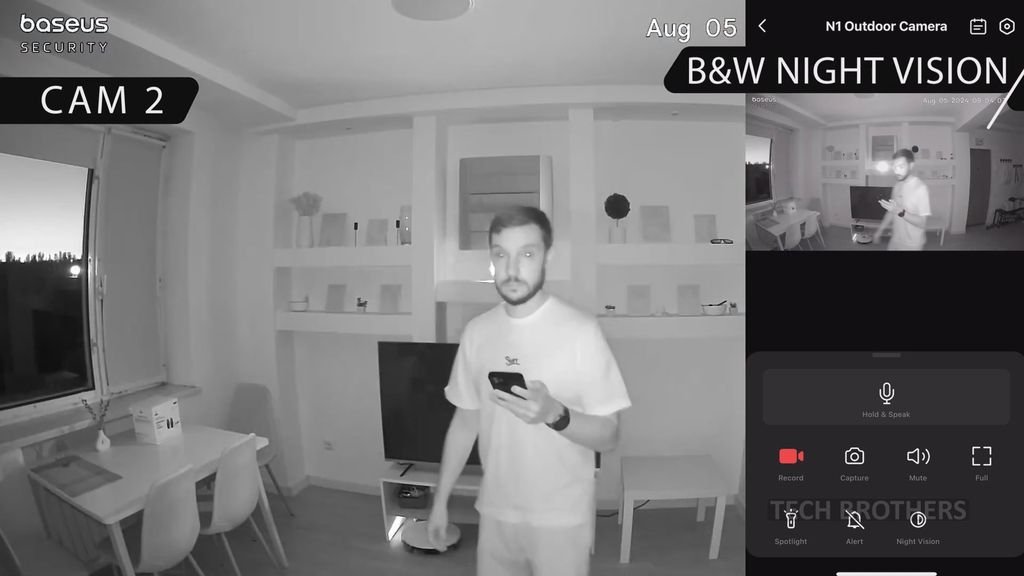 Baseus N1 black and white night vision