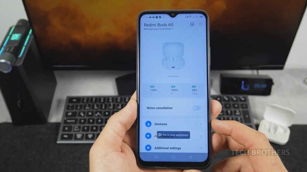 Redmi Buds 6S in the Xiaomi Earbuds App