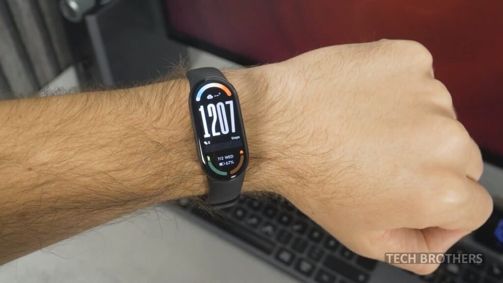 Xiaomi Smart Band 10 on the wrist